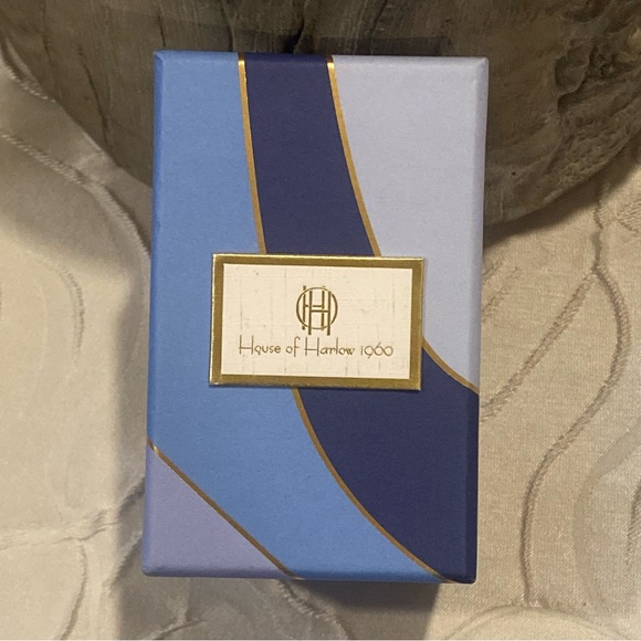 House Of Harlow 1960 Quadruple 4 Hoop Silver Gold Earrings NWT - Picture 4 of 6